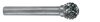 EXACT Turbomaró Keményfém KUD D-alak 10x49/9mm Szár átmérő 6mm 72304