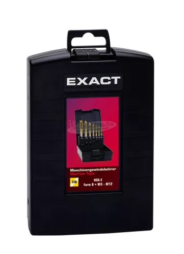 EXACT gépi menetfúró készlet M3-M12 7 részes Metrikus jobbos DIN 371/376 HSS-E C forma 03678
