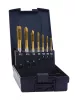 EXACT gépi menetfúró készlet M3-M12 HSS-E 7 részes Metrikus jobbos DIN 371/376  B forma 02328