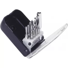   EXACT Egyvágású menetfúró készlet 9 részes M4-M8 HSS Metrikus jobbos DIN 3126  1/4" 50908