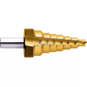   EXACT Lépcsős fúró HSS PG7-PG21, 11.4-26.75mm TiN 92mm Hengeres 15301