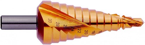 EXACT HSS TiN lépcsősfúró 6-30mm 98mm 3 oldalú szár 07033