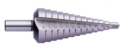 EXACT HSS lépcsősfúró 42-50mm 107mm 3 oldalú szár 05325