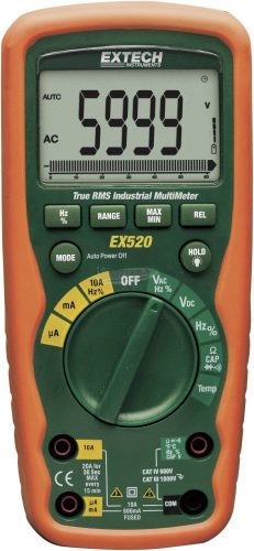 EXTECH Digitális multiméter, vízálló (IP67) True RMS mérőműszer, hőmérséklet méréssel 10A AC/DC Extech EX520