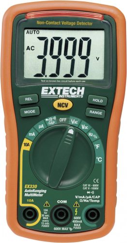 EXTECH Digitális multiméter, mérőműszer, kitöltési tényező és hőmérséklet méréssel 10A AC/DC Extech EX330