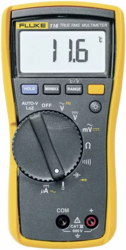 FLUKE digitális multiméter + műszerkészlet CAT III 600 V 116/62 MAX+ 4296018
