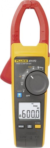 FLUKE Kézi multiméter és lakatfogó CAT III 1000 V, CAT IV 600 V, 6000 digit, Fluke 374 FC