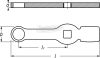 HAZET  Ütőgyűrűs csavarkulcs 1/2" 41mm Groove profil  2784SR-1