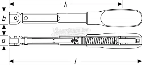 HAZET Nyomatékkulcs feltűzhető szerszámokhoz 9x12mm 1-10Nm 124mm 6391-10