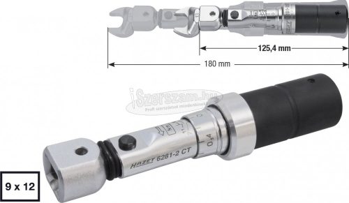 HAZET Nyomatékkulcs feltűzhető szerszámokhoz 9x12mm 5-13Nm 125,4mm 6281-2CT