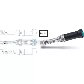   HAZET Nyomatékkulcs feltűzhető szerszámokhoz 9x12mm 4-40Nm 240mm 6282-1CT
