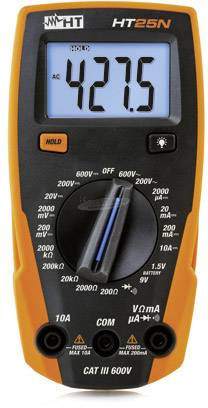 HT INSTRUMENTS HT25N Kézi multiméter digitális CAT III 600 V Kijelző (digitek): 2000
