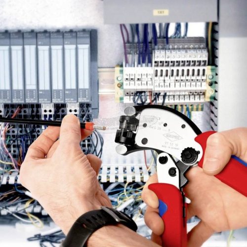 KNIPEX Twistor T Crimpzange mit Trapezcrimp 97 53 19 Krimpelőfogó