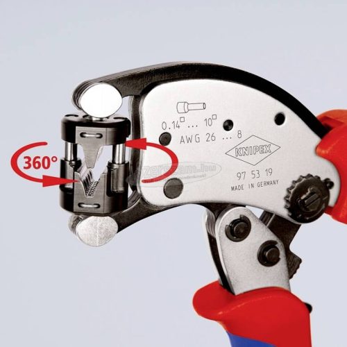 KNIPEX Twistor T Crimpzange mit Trapezcrimp 97 53 19 Krimpelőfogó