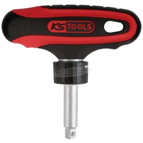   KS-TOOLS Racsnis hajtókar 1/4" T-nyél 150mm, Z=45/5° 151.1109