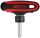 KS-TOOLS Racsnis hajtókar 1/4" T-nyél 150mm, Z=45/5° 151.1109