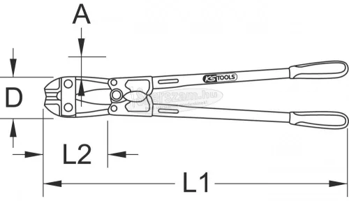 KS-TOOLS Csapszegvágó olló, PVC nyél 450mm /6 mm 118.0118