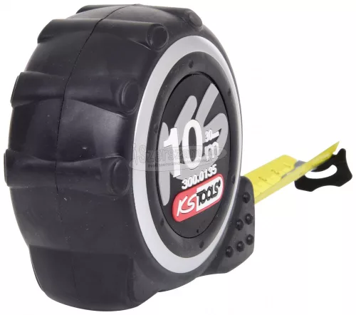 KS-TOOLS Mérőszalag műanyag házzal, acél, II.p. 10m 30 mm/mm,sárga 300.0135