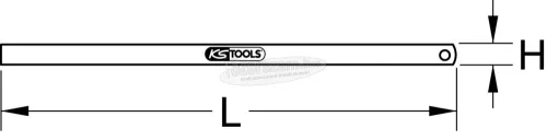 KS-TOOLS Acélvonalzó hajlékony, INOX 300x13x1.0mm 300.0104