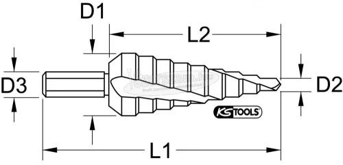 KS TOOLS 330.2362 Fokozatfúró 1 db