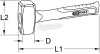 KS TOOLS 964.2003 9642003 Kézi kalapács 1 db
