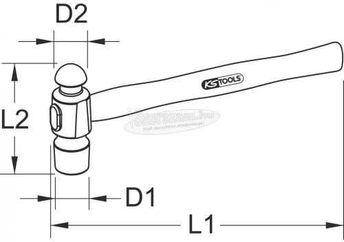 KS TOOLS 142.1508 1421508 Lakatos kalapács 1 db