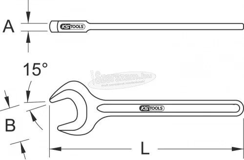 KS-TOOLS Villáskulcs, egyoldalas, DIN894 46mm, foszfátozott 517.0546