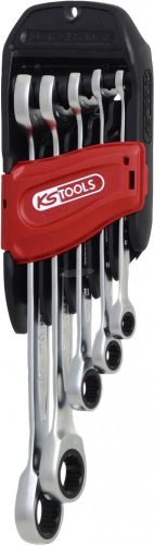 KS-TOOLS Csillag-villáskulcs racsnis készlet 8-19mm DUO 6 részes 503.5205