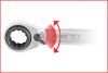 KS-TOOLS Csillagkulcs racsnis, egyenes, 4 az 1-ben 10x19-13x17mm, 4 in 1 GEARplus 503.4565