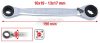 KS-TOOLS Csillagkulcs racsnis, egyenes, 4 az 1-ben 10x19-13x17mm, 4 in 1 GEARplus 503.4565