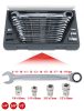 KS-TOOLS Csillag-villáskulcs racsnis készlet 16részes 503.4266