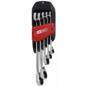   KS-TOOLS Csillag-villáskulcs racsnis készlet 8-19mm irányváltós DUO 5részes 503.5905