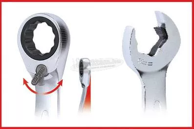 KS-TOOLS Csillag-villáskulcs racsnis készlet 8-19mm irányváltós DUO 5részes 503.5905