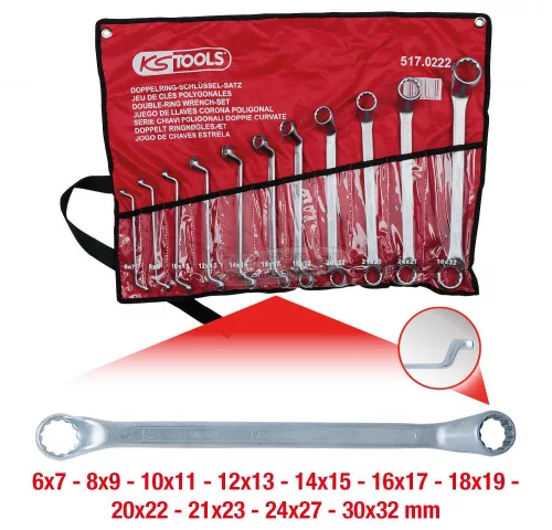 KS-TOOLS Csillagkulcs készlet 6-32mm 12 részes 517.0222