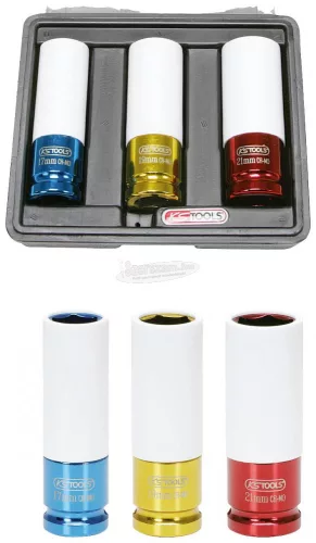 KS-TOOLS Dugókulcs készlet 1/2" Alufelnihez 17-21 mm 3 részes 515.1005