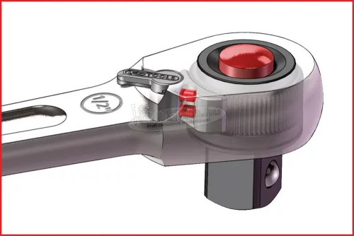 KS-TOOLS Racsnis hajtókar 1/2", irányváltós, gyors 245mm 920.1290