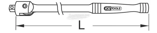 KS-TOOLS Csuklós hajtókar 1/2" 600 mm 918.1292