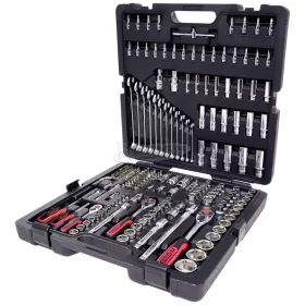   KS-TOOLS Dugókulcs készlet + rátűző 1/4"-1/2"R/H 4-32mm/E4-24/TX 8-40 216részes, CHROMEplus 918.0216
