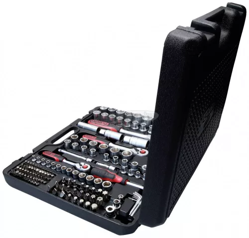 KS-TOOLS Dugókulcs készlet + rátűző 1/4"-1/2"R/H 4-32mm/E4-24/TX 8-40 195részes 917.0795
