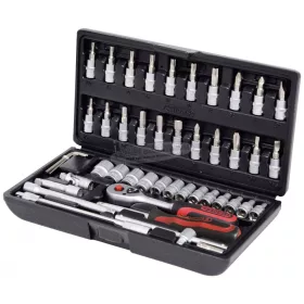   KS-TOOLS Dugókulcs készlet + rátűző 1/4" 4-13mm 48 részes, 6szög 917.0648