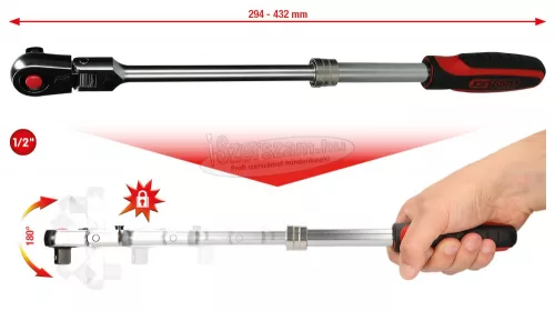 KS TOOLS 914.1220 914.1220 Teleszkópos átváltós racsni 1/2 432mm