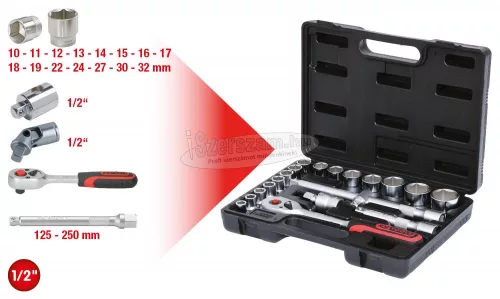 KS-TOOLS Dugókulcs készlet 1/2" 20részes 911.0620