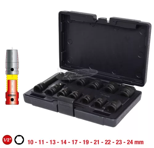 KS-TOOLS Dugókulcs készlet 1/2" gépi 10-24 mm 515.0112