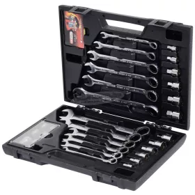   KS-TOOLS Csillag-villáskulcs racsnis készlet 30részes 503.4960