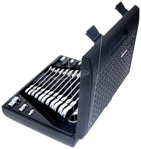 KS-TOOLS Csillag-villáskulcs racsnis készlet 18részes 503.4868