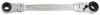 KS-TOOLS Csillagkulcs racsnis, egyenes, 4 az 1-ben, csuklós 10x13x17x19mm 503.4745