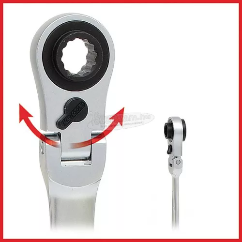 KS-TOOLS Csillagkulcs racsnis, egyenes, 4 az 1-ben, csuklós 10x13x17x19mm 503.4745