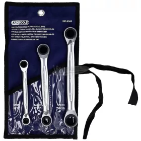   KS-TOOLS Csillagkulcs készlet, racsnis, egyenes 8-18mm 3 részes 503.4540