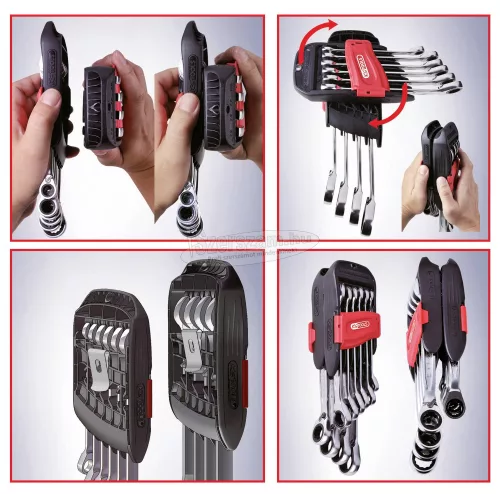 KS TOOLS 503.4250 Racsnis csavarkulcs készlet 10 részes 19mm