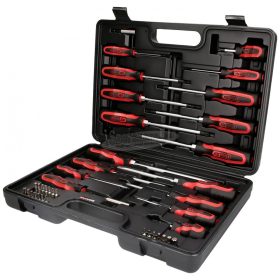   KS-TOOLS Csavarhúzó készlet, lapos+PH+PZ+TX+BIT, kétkomponensű nyél 39 részes 159.0100